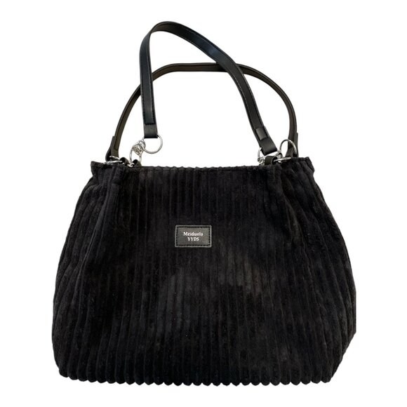 Meidudola YYDS Black Textured Handbag - Elegant and Versatile Accessory - Picture 1 of 5